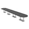 Skutchi Designs Racetrack Conference Table With Power Unit, 48 in W, 264 in L, Grey HAR-RAC-48X264-DOU-WA7949-NA - alternate 1