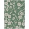 Homeroots 3' X 5' Sage And Ivory Floral Washable Indoor Outdoor Area Rug 600048 - alternate 8
