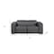 Homeroots 77in Dark Gray and Brown Italian Leather Power Reclining Loveseat With Storage 720549 - alternate 6