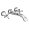 Delta Stryke Wall Mounted Tub Filler, 12.72 in, Lumicoat Chrome T57766-PR-WL - alternate 2