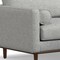 Homeroots 89" Gray Fabric Sofa With Ottoman With Brown Legs 641064 - alternate 6