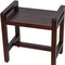 Homeroots 21" X 20" Dark Brown Solid Wood Rectangular Shower Bench 383309 - alternate 4