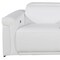 Homeroots 126" White Top Grain Leather Reclining Metal USB Sofa 720369 - alternate 6