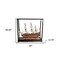 Homeroots 39" Wood Brown San Felipe Large Table Top Display Hand Painted Decorative Boat 401849 - alternate 4