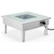 Leisuremod Walbrooke Outdoor Patio Aluminum Square Fire Pit Side Table with Lid and Fire Glass, White WW-27-GL - alternate 8