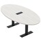 Skutchi Designs 6ft Oval Conference Table With Power | Harmony Series | 4 Person Meeting Room Table HAR-OVL-48X72-T.BK-WA7976-EBLK - alternate 1