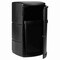 Commercial Zone Products Side Entry Square Trash Receptacle, 25-Gal, Dual Flipper Lid, Dome Top, Black 775101 - alternate 2