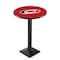 Holland Bar Stool Co 42" Blk Wrinkle Carolina Hurricanes Pub Table, 36" dia. Top L217B4236CarHur - alternate 1