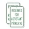 Signmission Reserved For Assistant Principal, 18'' X 24'' 2 Signs, Heavy Gauge Aluminum, 2PK A-1824-2PACK-2889 - alternate 1