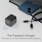 Plugable GaN USB C Charger Block, 30W Portable Charger, Foldable Prongs, for iPhone 14, iPad Pro,  PS-30C1B-3X - alternate 3