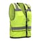 Reflective Apparel ANSI Type R Class 2 Twelve Pocket Mesh Surveyors Vest with Black Trim 587ET-LM-MD - alternate 3