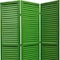 Homeroots 67" Green Wood Folding Three Panel Screen Room Divider 274705 - alternate 4