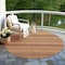 Homeroots 8' Taupe And Brown Round Striped Washable Indoor Outdoor Area Rug 610620 - alternate 8