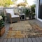 Homeroots 8' X 10' Khaki Charcoal And Terra Cotta Abstract Washable Indoor Outdoor Area Rug 606040 - alternate 6