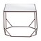 Homeroots Set of Two Silver and Bronze Mirrored Glass and Steel Square Abstract Bunching Coffee Tables 572205 - alternate 9