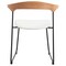 Leisuremod Lyra Collection Modern Chair in Natural Wood back and White Seat, 4PK LCNW-41W4 - alternate 7