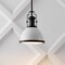 Jonathan Y Homer 10" 1-Light Modern Industrial Metal LED Dome Pendant, White/Matte Black JYL9535E - alternate 5