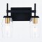 Vaxcel Warren 2 Light Black and Brass Mid Century Modern Bathroom Vanity Wall Fixture Clear Glass W0392 - alternate 6