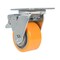 Vestil Polyurethane Swivel With Total Brake Caster 4 In. Diameter x 2 In. Width 660 lb Orange/Gray CST-VE-4X2PUA-SWTB - alternate 7
