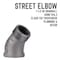 B & K 1-1/2 in. MIP each X 1-1/2 in. D FIP Black Malleable Iron 45 degree Street Elbow 501534 - alternate 6