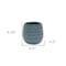 Homeroots Blue Ceramic 15 Ounce Round Distressed Pot Planter 487396 - alternate 3