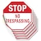 Signmission Stop No Trespassing, 4 inch X 4 inch, Vinyl Decal, 5PK OC-D-5PACK-4-265 - alternate 1