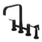 Kingston Brass Bridge Kitchen Faucet with Brass Sprayer, Oil Rubbed Bronze KS8255DLBS - alternate 1