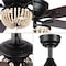Jonathan Y Erin 52" 3-Light Rustic Farmhouse Iron/Wood Bead Mobile-App/Remote-Controlled LED Ceiling Fan, Black/ JYL9618B - alternate 12