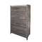 Homeroots 37" Gray Solid Wood Four Drawer Chest 524583 - alternate 1