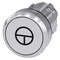 Siemens Pushbutton, 22 mm, round, metal, shiny, white, with symbol: 3SU1050-0AB60-0AB0-ZY19 - alternate 1