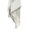 Homeroots 50" X 60" Gray And Ivory Cotton Woven Striped Throw Blanket with Fringe 518833 - alternate 4