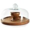 Megachef Acacia Wood Multi-Function Cake Stand with Glass Dome Lid 750122132M - alternate 4