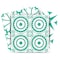 Homeroots 12" X 12" Light Green And White Geo Peel and Stick Removable Tiles 556394 - alternate 1
