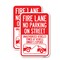 Signmission No Parking on Street Unauthorized Vehicles Towed at Veh, 12'' X 18'', Heavy Gauge Aluminum, 2PK A-1218-2PACK-23690 - alternate 1