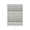 Homeroots 5' X 8' Black And Silver Striped Washable Indoor Outdoor Area Rug 632198 - alternate 4