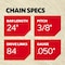 Oregon PowerCut Professional Chainsaw Chain 24", 3/8" Pitch, .050 Gauge, 84DL E84 - alternate 7