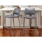 Homeroots Set of Two 25" Dark Gray and Brown Faux Leather and Steel Low Back Counter Height Bar Chairs 555688 - alternate 9
