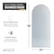 Anzzi Ember Series 74x 34in Framed Arch Fixed Shower Screen Door, Brushed Nickel, 8mm Tempered Fluted Glass SD-AZ18-01BN-FL - alternate 3