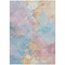 Homeroots 3' X 5' Teal Blue Gold And Pink Abstract Washable Indoor Outdoor Area Rug 618556 - alternate 8
