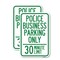 Signmission Police Business Parking Only 30 Minute Limit, 18'' X 24'' 2 Signs, Heavy Gauge Aluminum, 2PK A-1824-2PACK-23278 - alternate 1