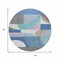 Homeroots 8' Sky Blue Teal Blue And Brown Round Geometric Washable Indoor Outdoor Area Rug 616744 - alternate 7