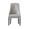 Homeroots Set of Two Tufted Light Gray And Espresso Upholstered Velvet Dining Side Chairs 543538 - alternate 9