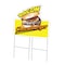 Signmission Bacon Cheeseburger Die Cut Yard & Stake outdoor plastic coroplast window, 2436-Bacon Ch C-DC-2436-Bacon Cheeseburger19 - alternate 1