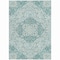 Homeroots 10' X 14' Teal Blue And Ivory Medallion Washable Indoor Outdoor Area Rug 617472 - alternate 8