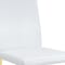 Homeroots Set of Four White and Gold Faux Leather and Metal Dining Side Chairs, 4PK 719653 - alternate 5