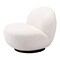 Homeroots 30" Cream And Black Faux Shearling And Upholstered Slipper Chair 556453 - alternate 7
