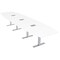 Skutchi Designs 16 Person Conference Table With Power Unit | 16' Boat Table | Harmony Series HAR-BOT-48X192-T-W960-ESIL - alternate 1
