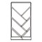 Homeroots 60" Gray Metal and Wood Five Tier Geometric Bookcase 489796 - alternate 7
