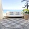 Homeroots 8' Taupe And Gray Round Plaid Washable Indoor Outdoor Area Rug 595447 - alternate 7