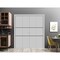 Sartodoors Sliding Closet Double Bi-fold Doors, Planum 0014 Matte Grey and Aluminum Strips, Sturdy Tracks Mold PLANUM0014DBF-GRE-72 x 96 (4* 18x96) - alternate 5